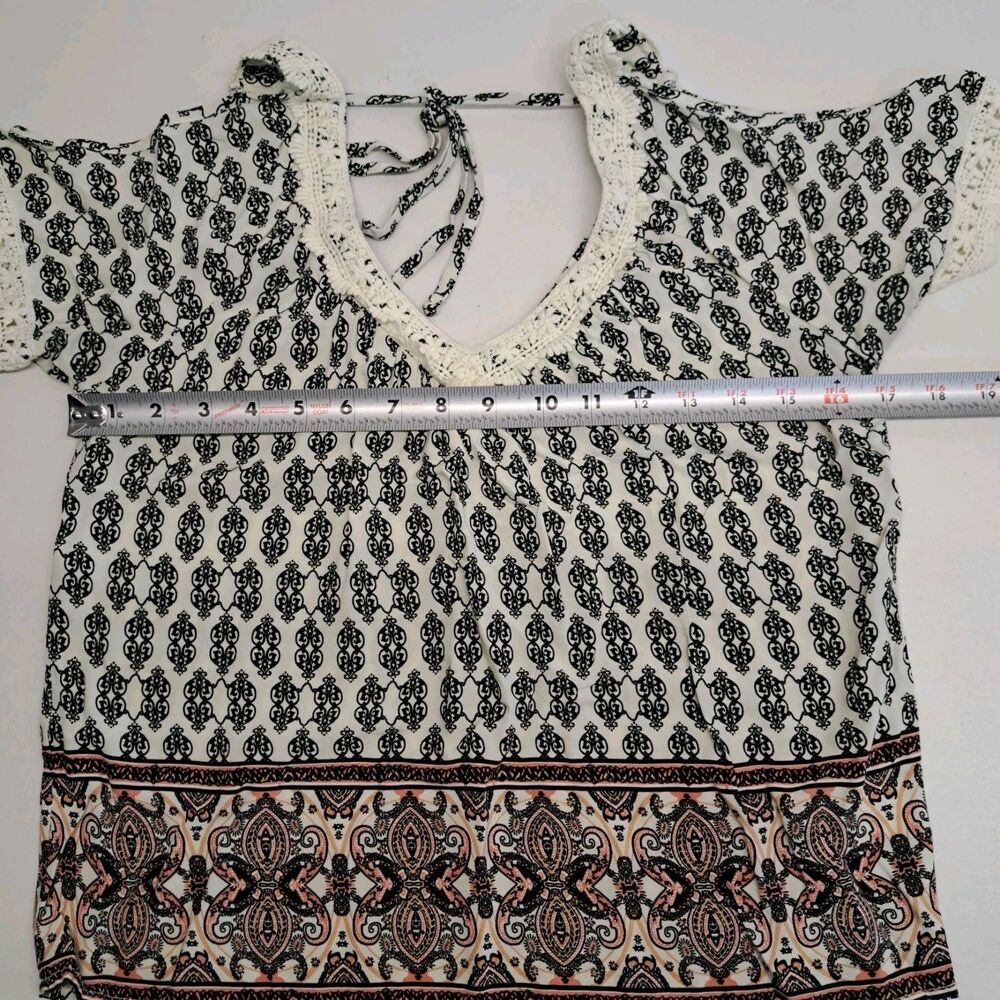 LA Hearts Women's M Cold Shoulder Short Sleeve Blouse - Picture 5 of 6